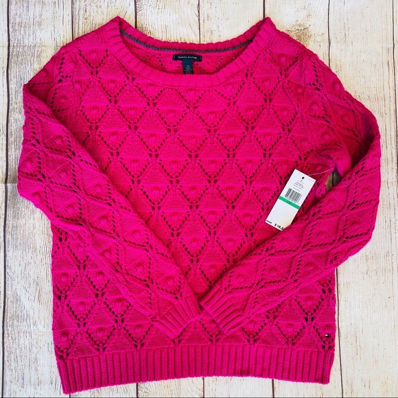 Tommy Hilfiger Boxy Berry Knit Crew Neck Sweater - Picture 2 of 3